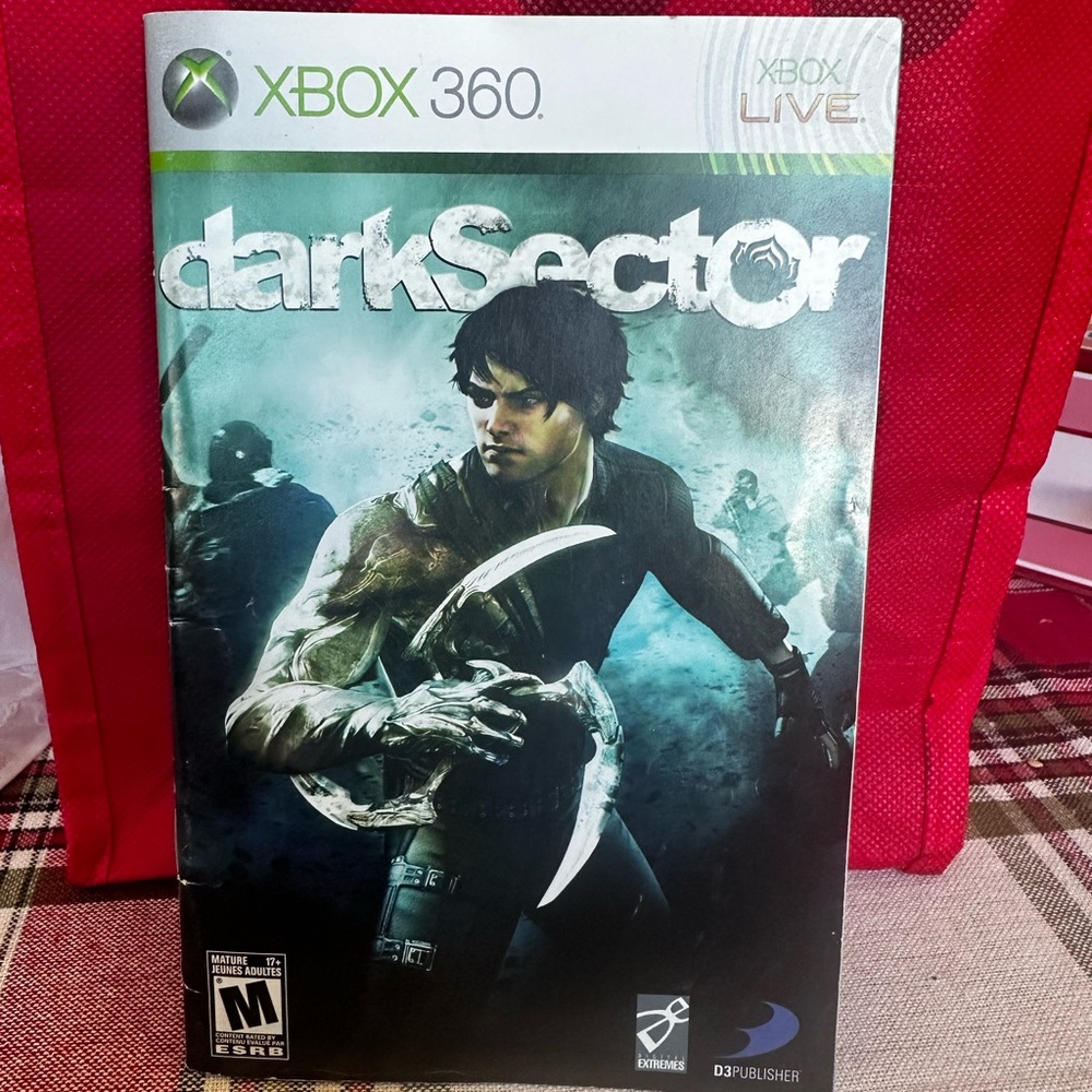 Microsoft XBOX 360 Dark Sector Video Game Instruction manual only. No Video Game